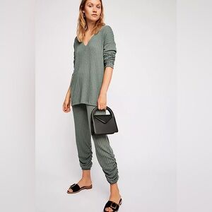 Free People Beach Post Surf Set Seafoam Green Medium